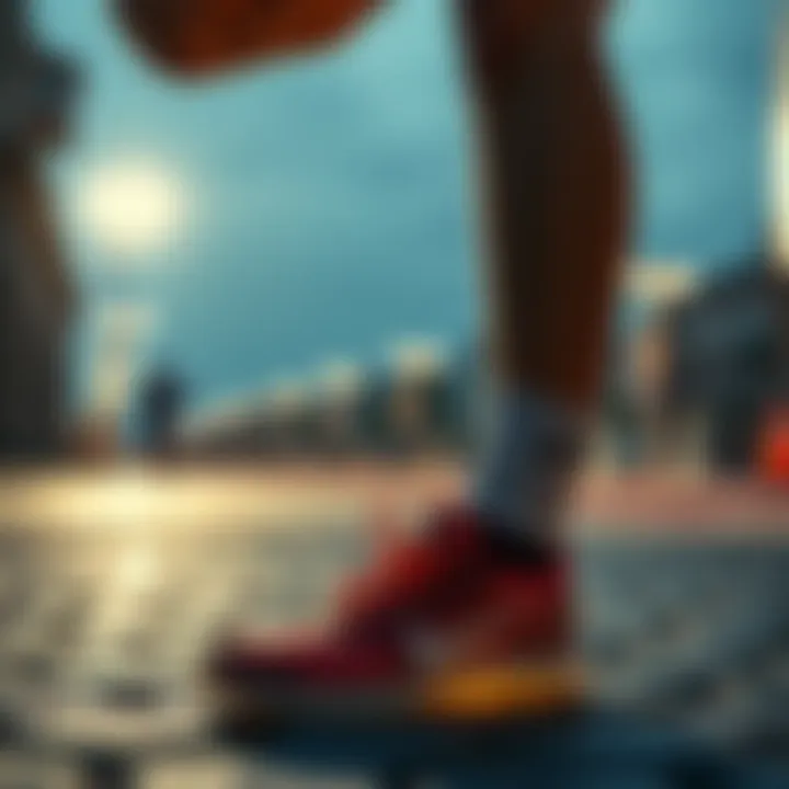 A determined runner tying their shoelaces, ready to start training for the Rome marathon