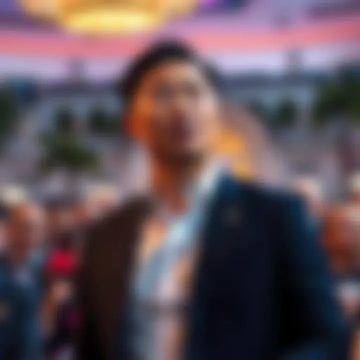 Ryan Fang speaking at the World Liberty Financial Event at Mar-a-Lago, dressed professionally with an audience in attendance.