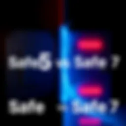A split image showing Safe 5 on one side and Safe 7 on the other, illustrating the key features of each option.