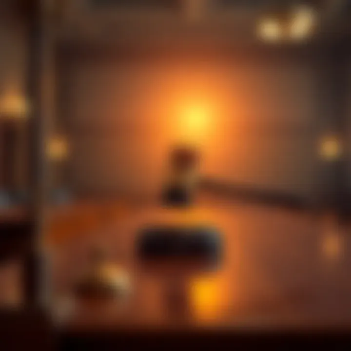 A courtroom scene with a gavel on the bench, representing justice as Safemoon's CEO is sentenced for fraud.