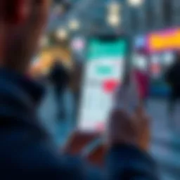 A person looking at their smartphone displaying the Revolut app with salary details on the screen