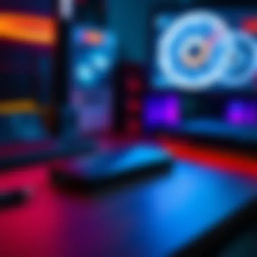 Samsung 990 EVO Plus SSD on a desk with a computer setup