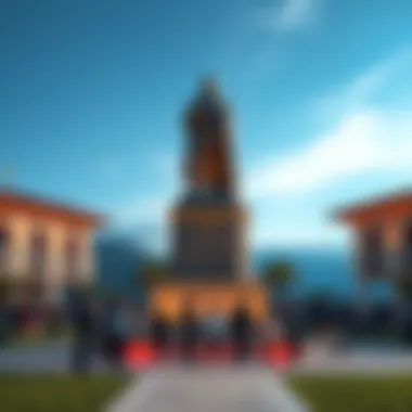 An outdoor view of the statue honoring Satoshi Nakamoto, with people gathered around in El Zonte