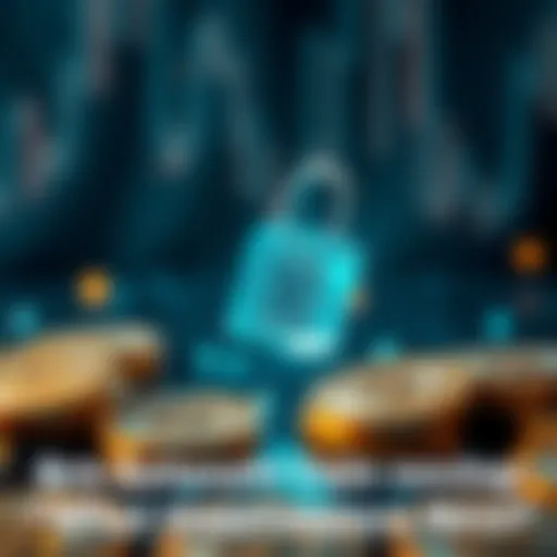 Satoshi Nakamoto's Coins A depiction of Bitcoin coins being transferred with a digital lock symbolizing security, illustrating the potential movement of Satoshi's coins.