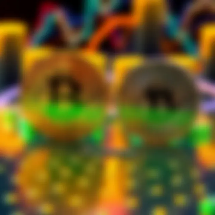 Visual representation of sBTC and STX with Bitcoin symbols