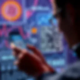 A person scanning a QR code with a smartphone, looking curious about blockchain information related to silver and Bitcoin.