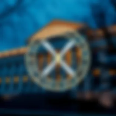A graphic showing XRP logo with the SEC building in the background, symbolizing the new classification of XRP as a digital commodity.