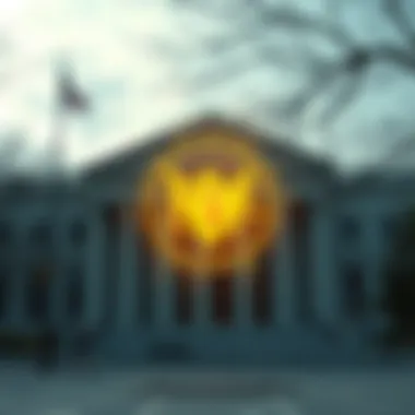 The SEC building with a digital cryptocurrency symbol overlay, representing the decision that most crypto assets are not securities