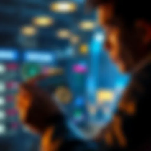 A person looking at different types of wallets with ADA coins while considering security features