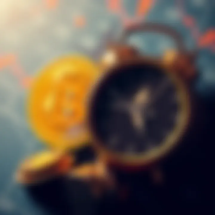 A graphic showing Bitcoin and Ethereum symbols alongside a clock, indicating urgency and limited time for investment opportunities.