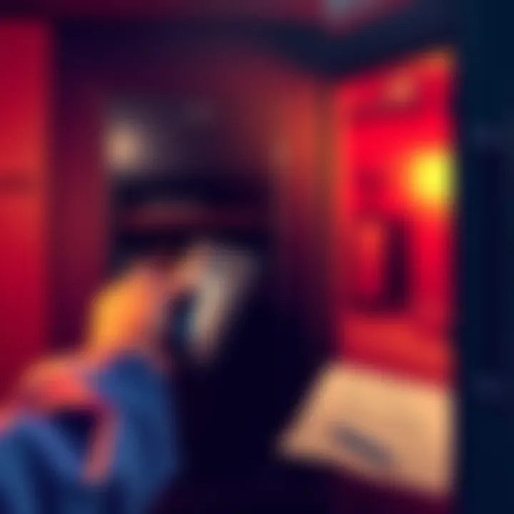 Person placing a hardware wallet into a home safe with a seed phrase written on paper nearby.