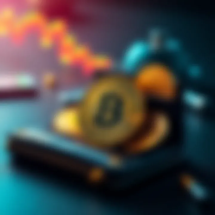 A visual representation of cryptocurrency security with a wallet and Pi coins