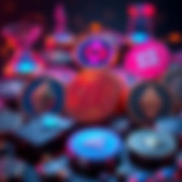 A collection of digital wallet icons representing secure storage for ETH and USDC cryptocurrency.