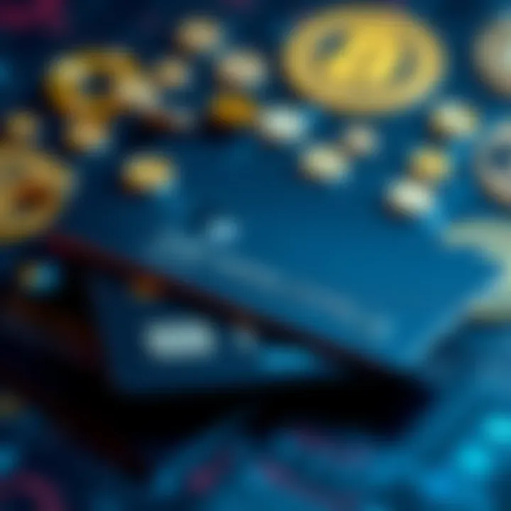 Self-Custodial Crypto Card A close-up of a self-custodial crypto card showcasing its sleek design, with cryptocurrency symbols in the background, representing control over digital assets.