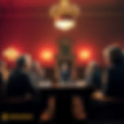 Group of U.S. senators discussing crypto transfers to Iran-linked groups in a formal setting