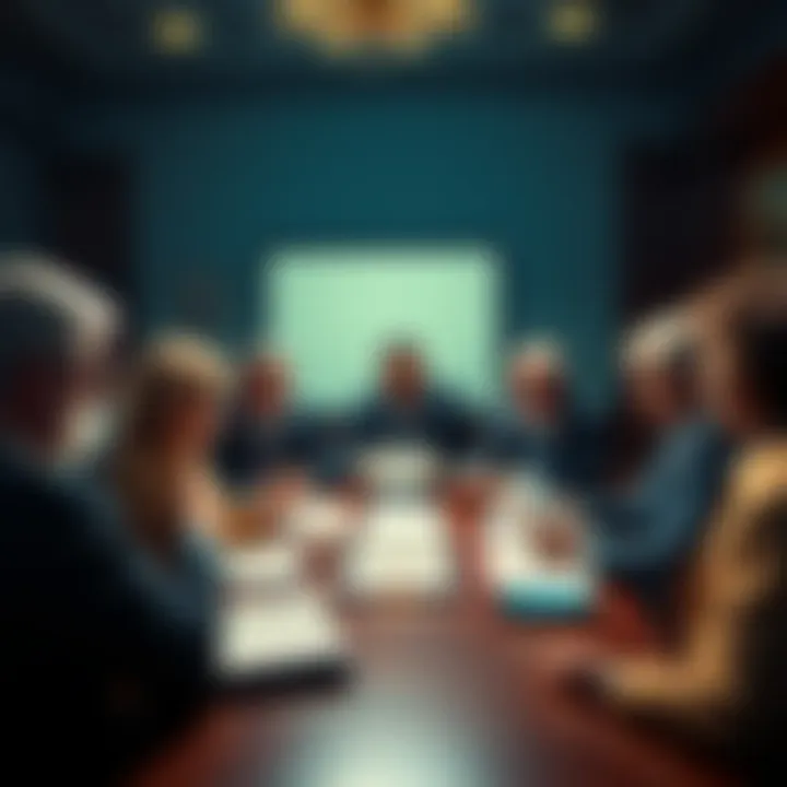 A group of senators gathered around a table, reviewing documents related to the Crypto Clarity Act and stablecoin regulations.