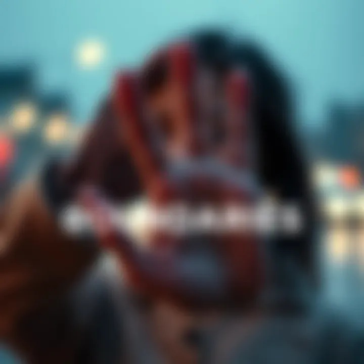 A person holding up a hand to signal stop, representing the need for personal boundaries