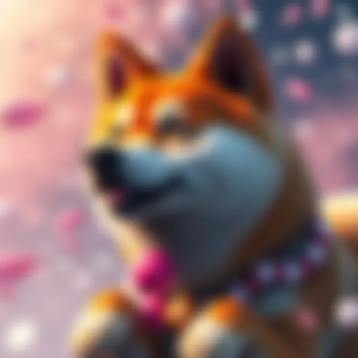 A playful representation of Shiba Inu Coin with festive April Fool's elements