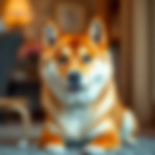 A Shiba Inu dog sitting and looking curiously at the camera, with a friendly expression