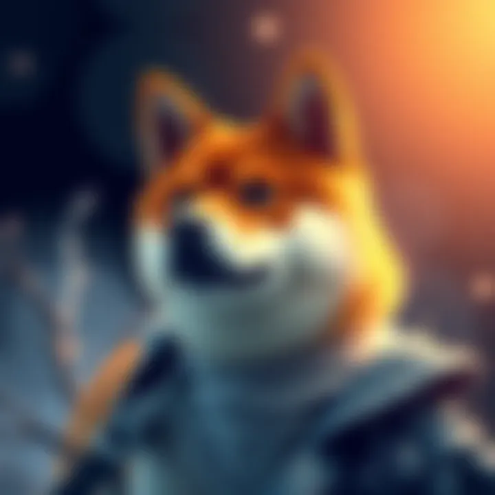 Visual representation of cryptocurrency investment strategies with Shiba Inu theme