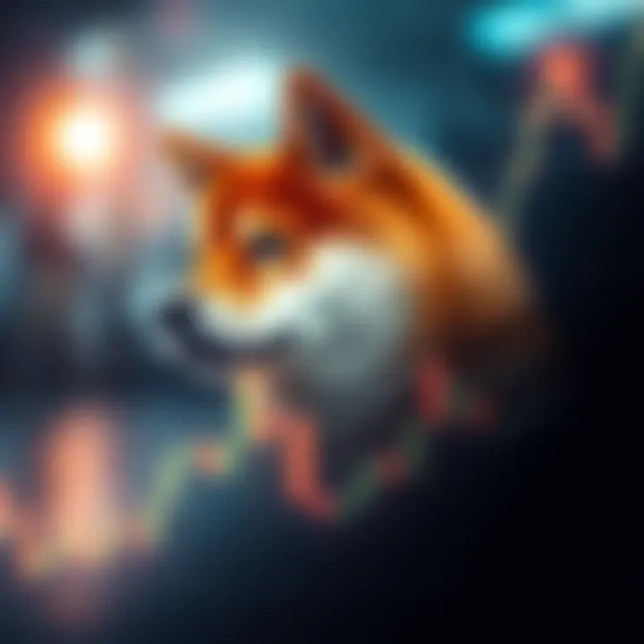 Shiba Inu Price Surge A graphic showing a Shiba Inu dog overlaid on a rising stock chart, symbolizing a potential price increase by 2026.
