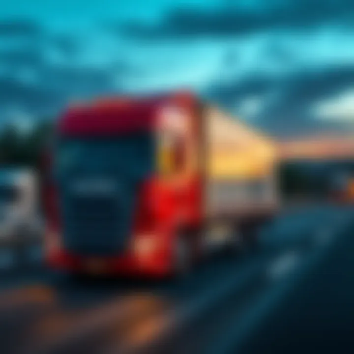 A shipping truck driving on a highway, transporting goods from Wisconsin to Colorado.