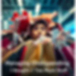 A person looks overwhelmed by overflowing shopping bags and receipts, representing the burden of overspending.