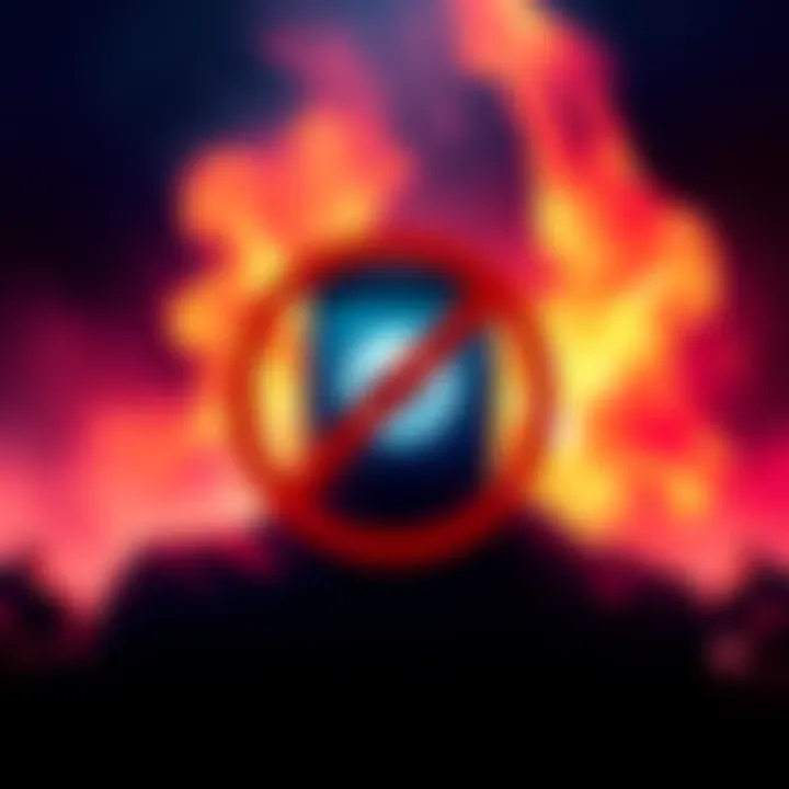 A graphic showing the Signal messaging app logo with a ban sign overlay, symbolizing the ban on private donations.