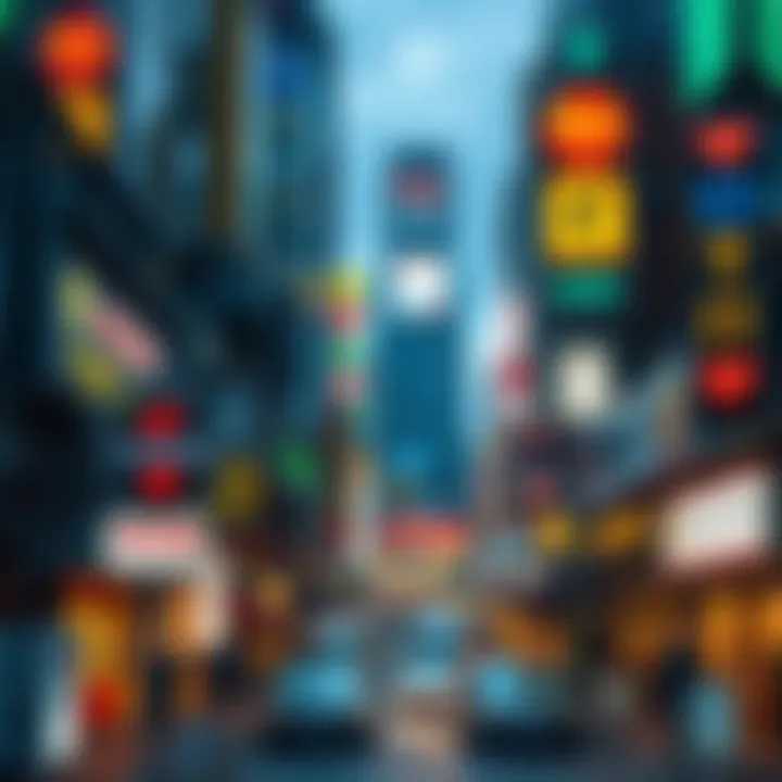 Numerous signs in various locations around a bustling city street, showcasing different messages and symbols.