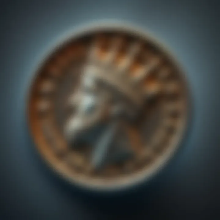 A detailed view of a silver drachm featuring King Ariarathes IV's portrait on one side