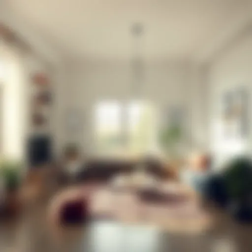 A clutter-free living room with minimal furniture and natural light