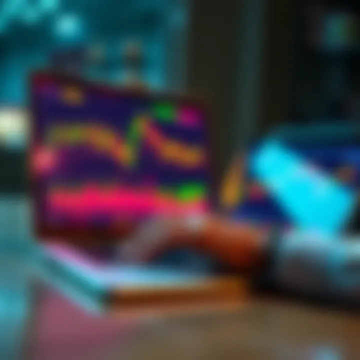 A person analyzing cryptocurrency charts and making small investments in XRP on a laptop.