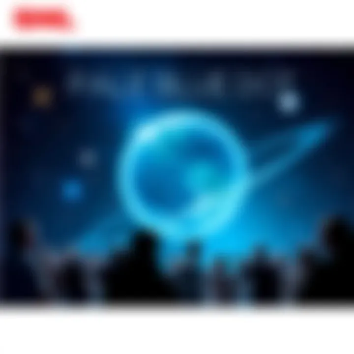 A scene from SNL featuring a cosmic backdrop with stars and planets, celebrating the Pale Blue Dot concept