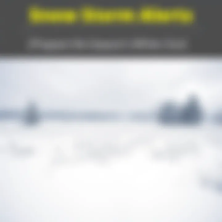 Snow-covered landscape A serene view of a snow-covered field and trees under a gray sky