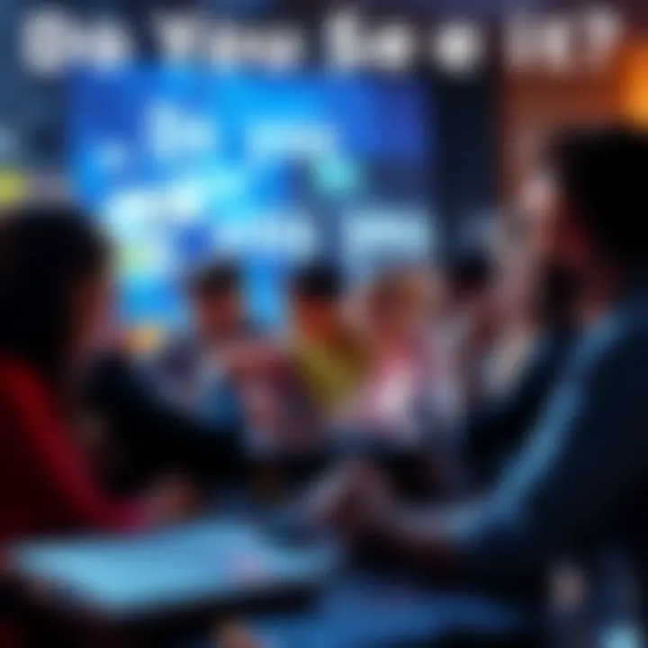 A group of people discussing and sharing ideas on social media about the phrase 'Do you see it?'