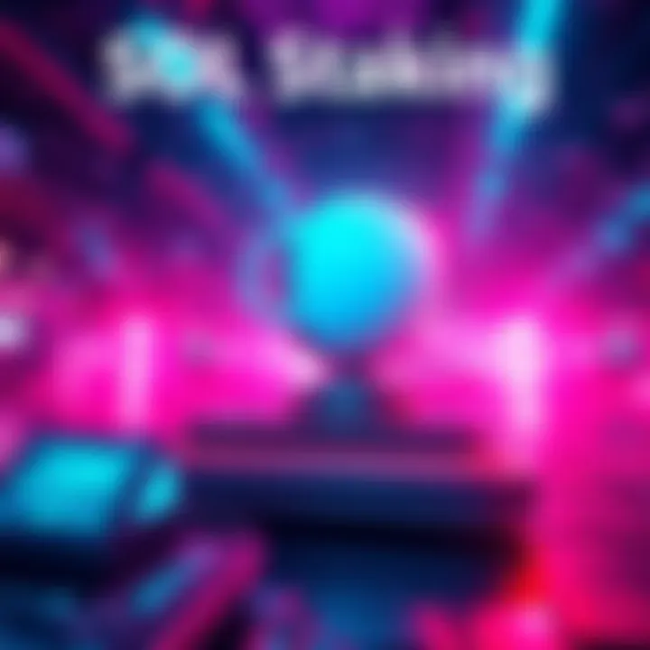 A visual representation of staking platforms for SOL, featuring icons of Phantom and JupSOL.