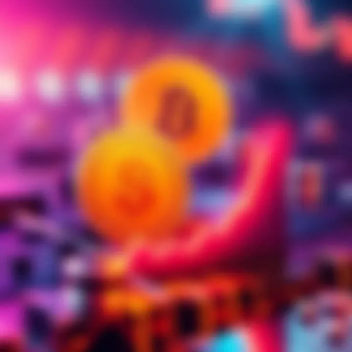 A graphic showing SOL tokens with a rising graph indicating higher APY rates on Coinbase staking rewards