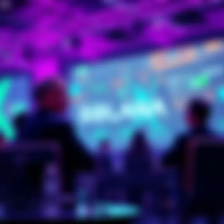 Solana President Discussing Crypto Gaming Solana Foundation president speaking at a conference about the future of crypto gaming