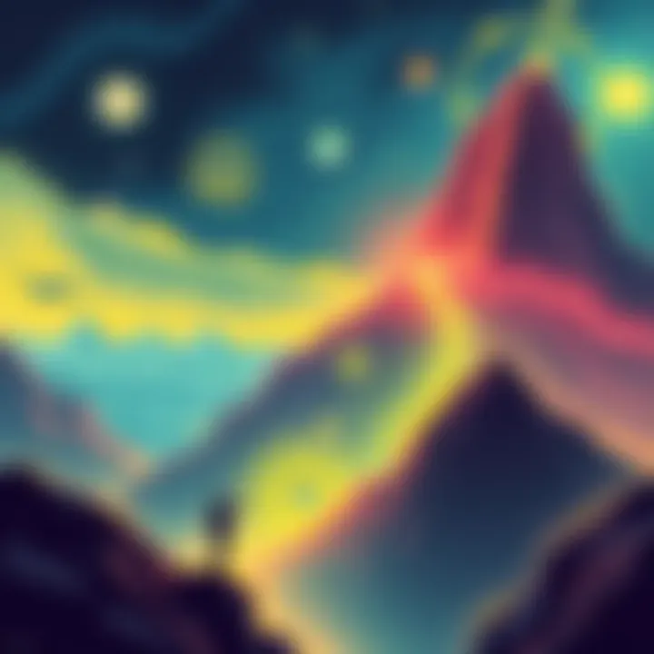 Illustration depicting Solana's ascent in the blockchain sector, highlighting innovation and competition