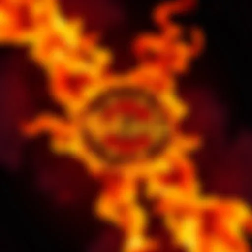 The Solana logo surrounded by flames representing the daily burn of SOL tokens