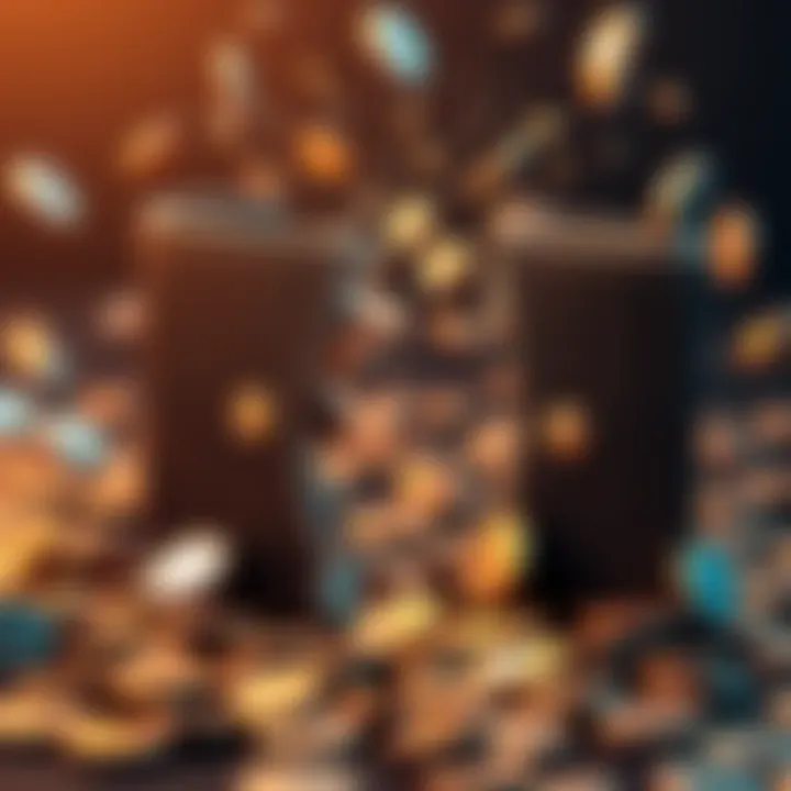 A visual representation of a broken digital wallet with falling coins, symbolizing the $26M exploit in the Solana ecosystem, highlighting security issues.