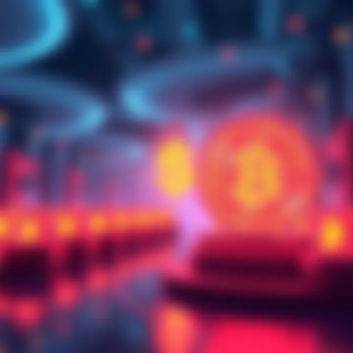 Visual representation of Solana's blockchain technology with automated crypto rewards