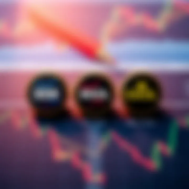 Three Solana ETF logos representing SSK, BSOL, and GSOL on a chart showing fee and reward differences
