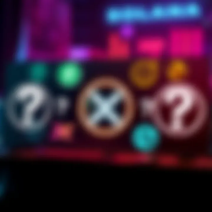 A still from Solana's recent video showing crypto logos, including XRP, with question marks around them, symbolizing speculation.