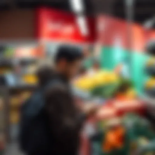 Using SolCard for purchases A person using SolCard to pay for groceries at a checkout