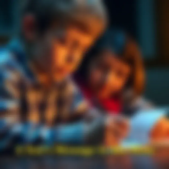 A son writes a heartfelt letter to his mother, with tears in his eyes, reflecting their close bond.