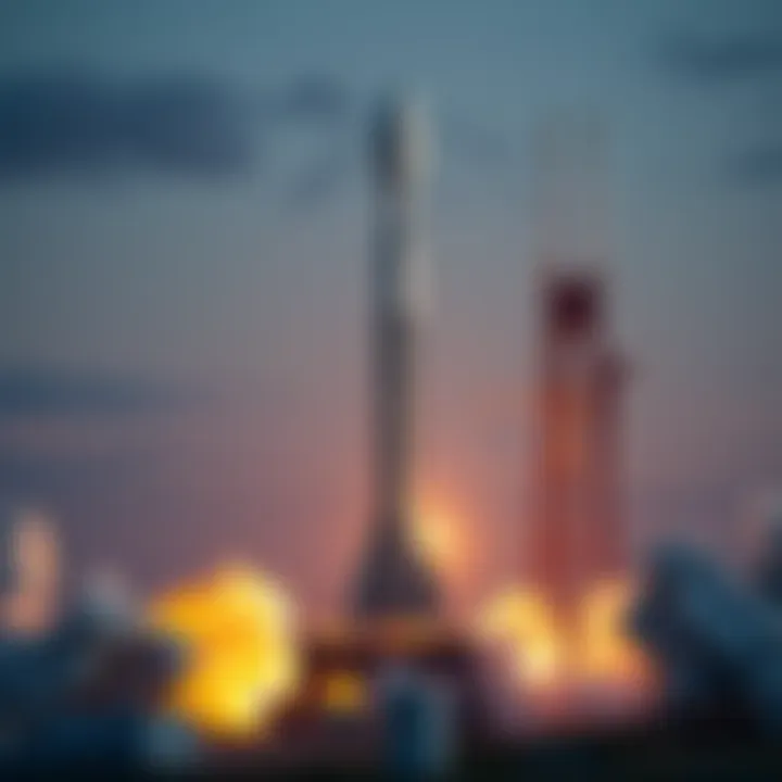 SpaceX HBAR Satellite Launch A SpaceX rocket preparing for launch with an HBAR powered satellite on board