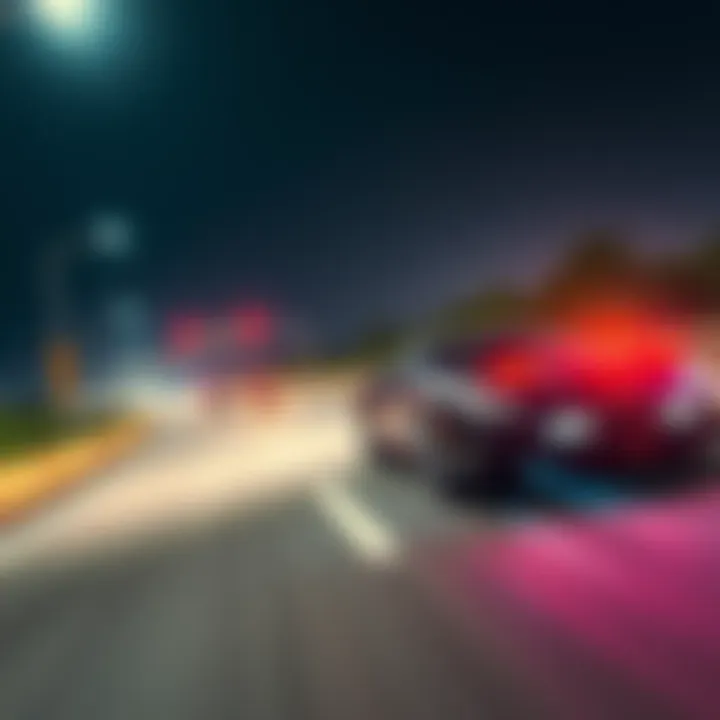 A speeding car on a highway with blurred surroundings, representing reckless driving at high speeds
