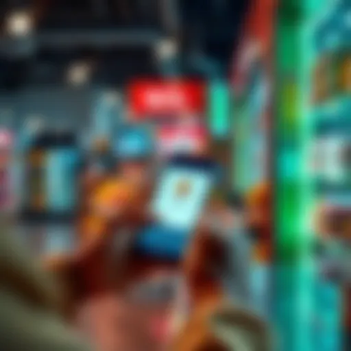 A person using a smartphone to make a payment using Solana Pay at a local store, showing the checkout process and digital currency transaction.