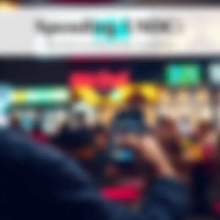 Spending USDC for everyday purchases A person making a payment with USDC for food at a restaurant, showing a smartphone with a digital wallet app open.